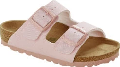 Birkenstock Children's Arizona Vegan -Englin's fine footwear birkenstock childrens arizona vegan soft pink textile 1022313 14189.1686255378