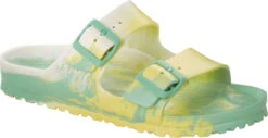 Birkenstock Arizona Essentials -Englin's fine footwear birkenstock unisex arizona essentials multi jade yellow eva 1019477 57370.1690828357