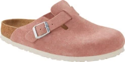 Birkenstock Boston Soft Footbed -Englin's fine footwear birkenstock unisex boston soft footbed pink clay suede 1023263 40358.1701981943
