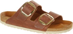 Birkenstock Women's Arizona Big Buckle -Englin's fine footwear birkenstock womens arizona big buckle cognac oiled leather 1011072 50774.1645836298