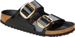 Birkenstock Women's Arizona Big Buckle -Englin's fine footwear birkenstock womens arizona big buckle high shine black natural leather patent 1021476 80056.1645836298