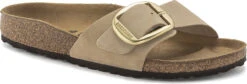 Birkenstock Women's Madrid Big Buckle -Englin's fine footwear birkenstock womens madrid big buckle sandcastle nubuck leather 1024009 87157.1758917880