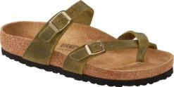 Birkenstock Women's Mayari 31 Birkenstock Women's Mayari -Englin's fine footwear birkenstock womens mayari green olive oiled leather 1023209 37479.1657899294