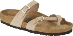 Birkenstock Women's Mayari Soft Footbed -Englin's fine footwear birkenstock womens mayari soft footbed sandcastle nubuck 1022212 80758.1686306982