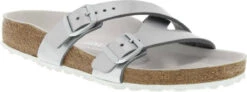 Birkenstock Women's Yao -Englin's fine footwear birkenstock womens yao metallic silver birko flro 1014183 71577.1553730826