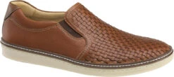 Johnston & Murphy McGuffey Woven Slip On -Englin's fine footwear johnston murphy mcguffy woven slip on tan full grain 25 1382 74702.1585196474