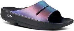 Oofos Women's OOahh Luxe Slide Sandal -Englin's fine footwear oofos womens ooahh luxe slide sandal midnight spectre 1101mdnhtspec 40871.1744393259
