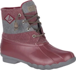 Sperry Women's Saltwater Varsity Stripe 7 Sperry Women's Saltwater Varsity Stripe -Englin's fine footwear sperry womens salwater varsity stripe wine grey sts84374 36822.1570817515