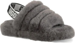 UGG Kids Fluff Yeah Slide 16 UGG Kids Fluff Yeah Slide -Englin's fine footwear ugg childrens kids fluff yeah slide charcoal 1098494k chrc 37033.1647038453