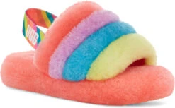 UGG Kids Fluff Yeah Slide 19 UGG Kids Fluff Yeah Slide -Englin's fine footwear ugg childrens kids fluff yeah slide peach bliss multi 1124925k pbmt 20682.1647038453