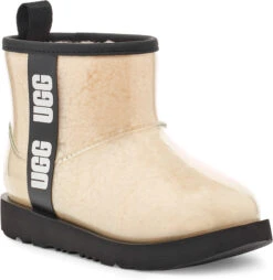 UGG Big Kids Classic Clear Mini II -Englin's fine footwear ugg kids classic clear mini 2 natural black 1112386k nblc 70299.1656432983